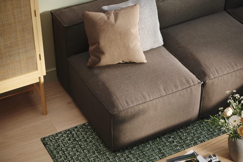 Cubo 5-sits L-formad Djup Modulhörnsoffa i Tyg - Grå - Möbler - Vardagsrum - Soffor - Hörnsoffor