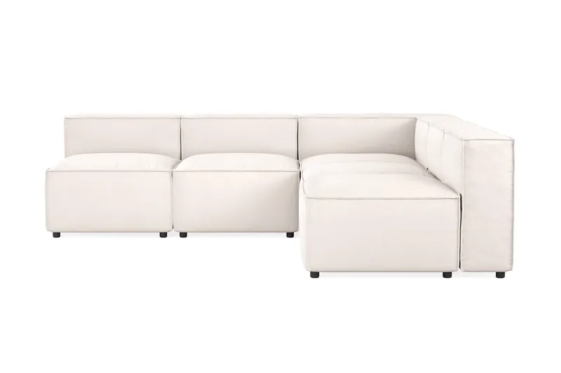 Cubo 5-sits L-formad Djup Modulhörnsoffa i Tyg - Vit - Möbler - Vardagsrum - Soffor - Hörnsoffor