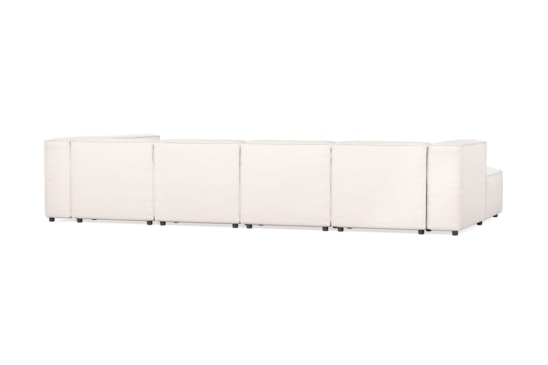Cubo 5-sits U-formad Djup Modulsoffa Med Divan och Schäslong i Sammet - Vit - Möbler - Vardagsrum - Soffor - U-soffor