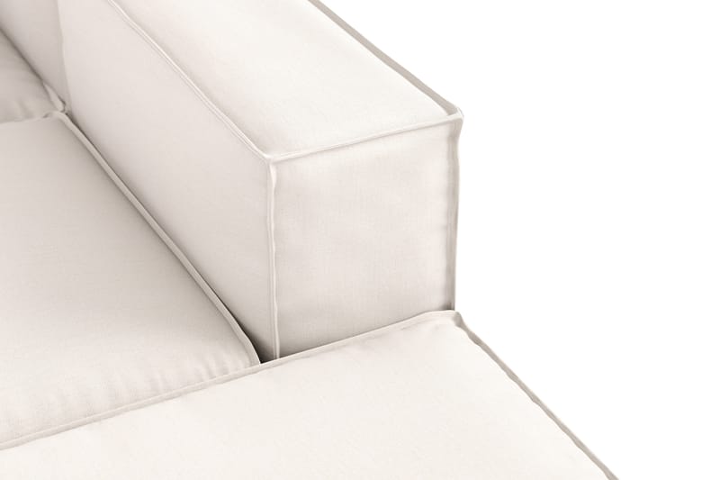 Cubo 5-sits U-formad Djup Modulsoffa Med Divan och Schäslong i Sammet - Vit - Möbler - Vardagsrum - Soffor - U-soffor