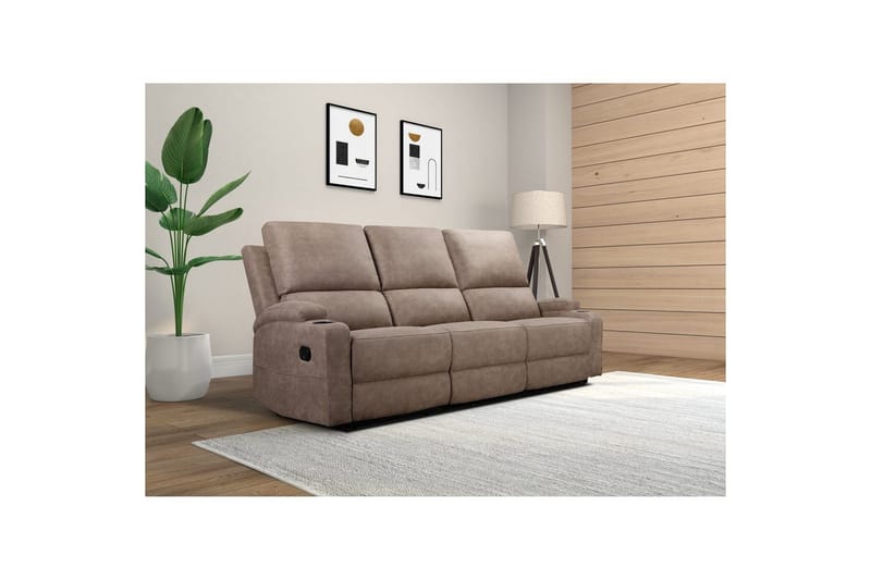 Dallas Reclinersoffa 3-sits - Brun - Möbler - Vardagsrum - Soffor - Reclinersoffor & Biosoffor