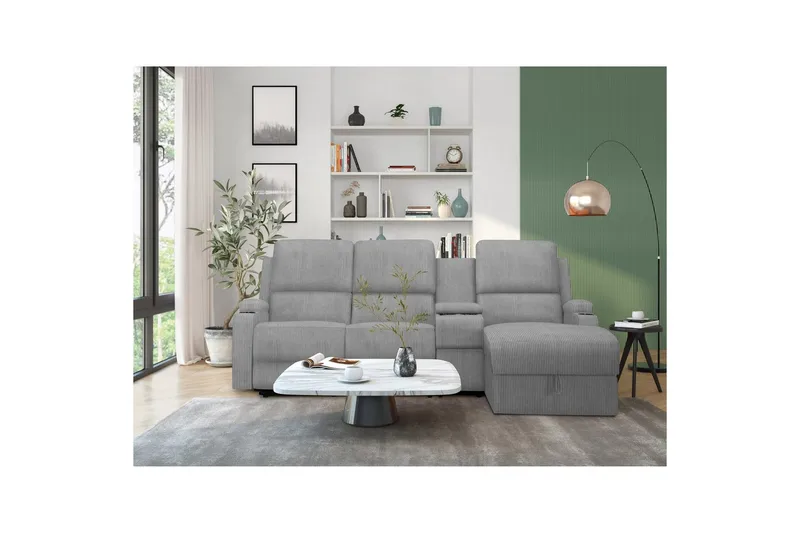 Dallas Reclinersoffa 3-sits - Grå - Möbler - Vardagsrum - Soffor - Reclinersoffor & Biosoffor