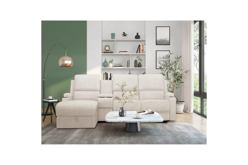 Dallas Reclinersoffa 3-sits - Vit - Möbler - Vardagsrum - Soffor - Reclinersoffor & Biosoffor