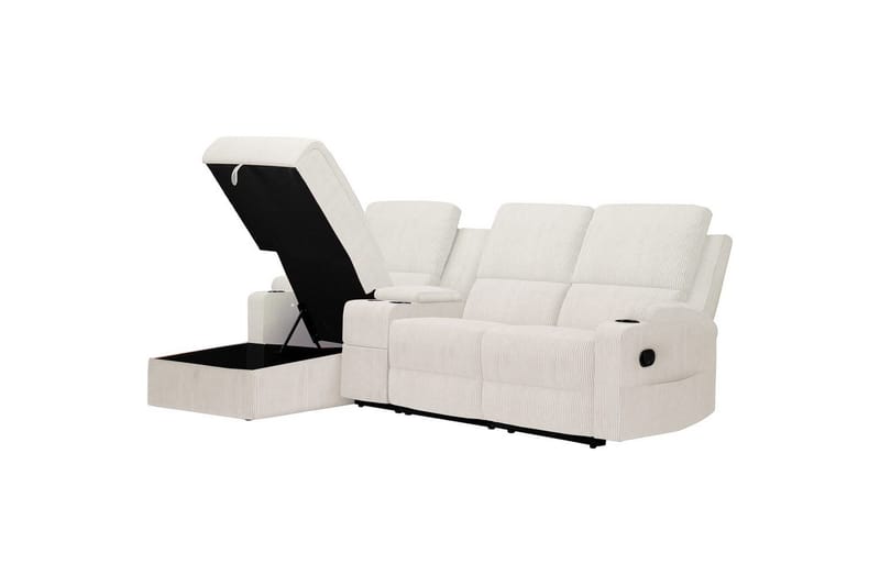 Dallas Reclinersoffa 3-sits - Vit - Möbler - Vardagsrum - Soffor - Reclinersoffor & Biosoffor