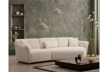 Damor Svängd Soffa 3-sits - Beige - Möbler - Vardagsrum - Soffor - 3-sits soffor