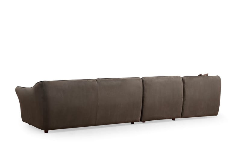 Damor Svängd Soffa 4-sits - Brun - Möbler - Vardagsrum - Soffor - 4-sits soffor