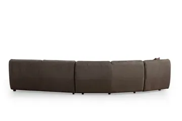 Damor Svängd Soffa 5-sits - Brun - Möbler - Vardagsrum - Soffor - Sammetssoffor