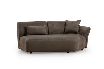 Damor Svängd Soffa 5-sits - Brun - Möbler - Vardagsrum - Soffor - Sammetssoffor