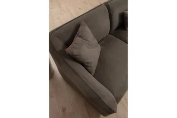 Damor Svängd Soffa 5-sits - Brun - Möbler - Vardagsrum - Soffor - Sammetssoffor