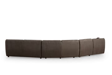 Damor Svängd Soffa 5-sits - Brun - Möbler - Vardagsrum - Soffor - Sammetssoffor