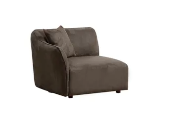 Damor Svängd Soffa 5-sits - Brun - Möbler - Vardagsrum - Soffor - Sammetssoffor