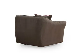 Damor Svängd Soffa 5-sits - Brun - Möbler - Vardagsrum - Soffor - Sammetssoffor
