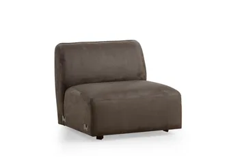 Damor Svängd Soffa 5-sits - Brun - Möbler - Vardagsrum - Soffor - Sammetssoffor