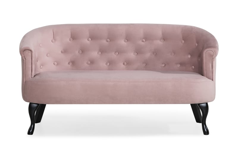 DANA SISS Soffa Sammet Ljusrosa - 2-sits soffor - Sammetssoffor - Howardsoffor