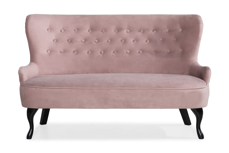DANA Soffa Sammet Ljusrosa - Sammetssoffor - 2-sits soffor