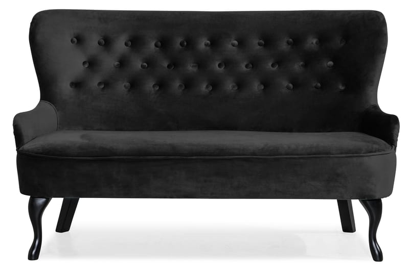 DANA Soffa Sammet Svart - 2-sits soffor - Sammetssoffor - Howardsoffor