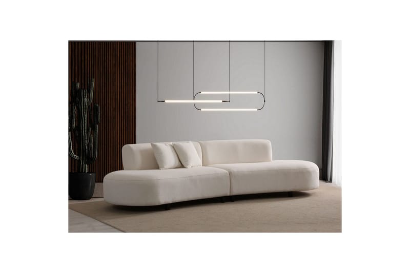 Dariya Svängd Soffa 3-sits - Cream - Möbler - Vardagsrum - Soffor - 3-sits soffor