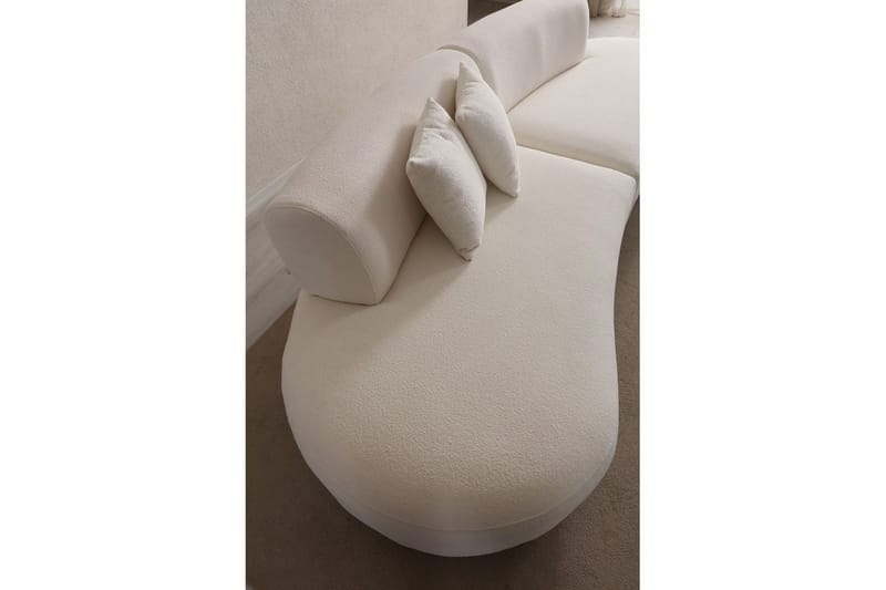 Dariya Svängd Soffa 3-sits - Cream - Möbler - Vardagsrum - Soffor - 3-sits soffor