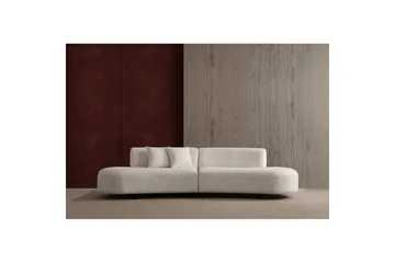Dariya Svängd Soffa 3-sits - Cream - Möbler - Vardagsrum - Soffor - 3-sits soffor