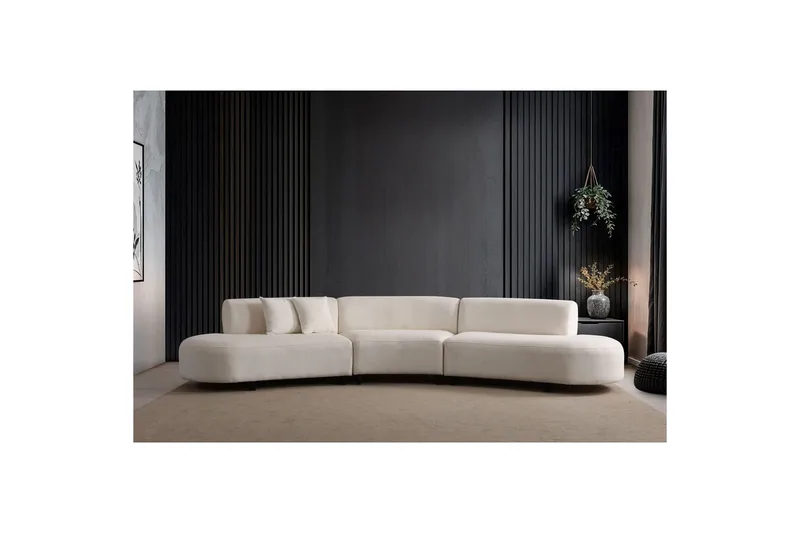 Dariya Svängd Soffa 4-sits - Cream - Möbler - Vardagsrum - Soffor - 4-sits soffor