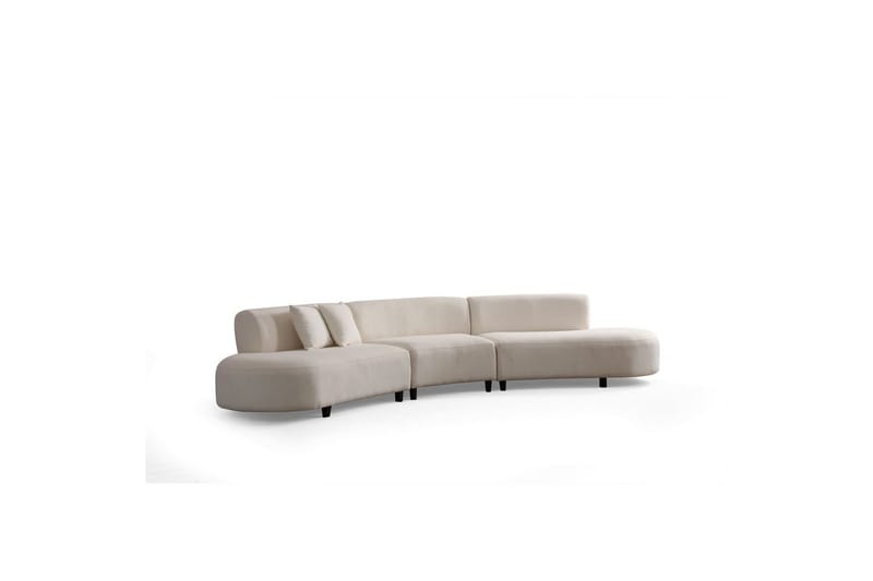 Dariya Svängd Soffa 4-sits, Cream