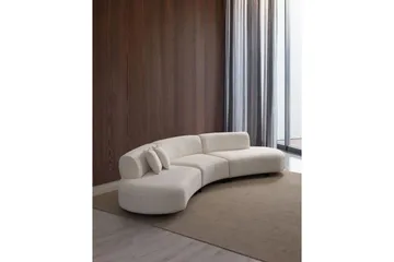 Dariya Svängd Soffa 4-sits - Cream - Möbler - Vardagsrum - Soffor - 4-sits soffor