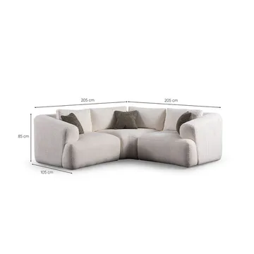Dashwood 3-sits Hörnsoffa - Krämvit - Möbler - Vardagsrum - Soffor - Hörnsoffor