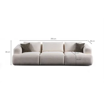 Dashwood 3-sits Soffa - Vit - Möbler - Vardagsrum - Soffor - 3-sits soffor