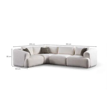 Dashwood 4-sits Hörnsoffa - Krämvit - Möbler - Vardagsrum - Soffor - Hörnsoffor