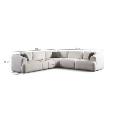 Dashwood 5-sits Hörnsoffa - Krämvit - Möbler - Vardagsrum - Soffor - Hörnsoffor