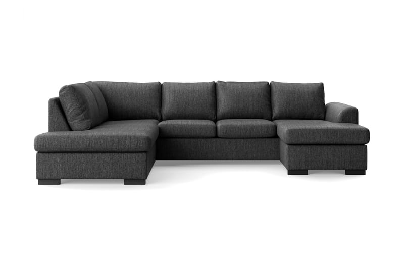 DAWSON U-soffa med Divan Höger Svart - U-soffor