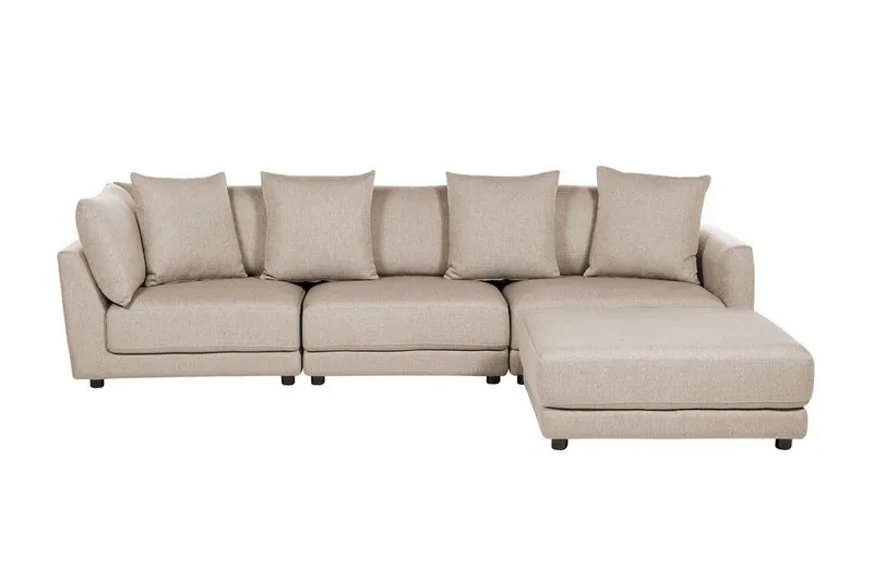 Delisha Soffa 3-sits, Beige/Svart