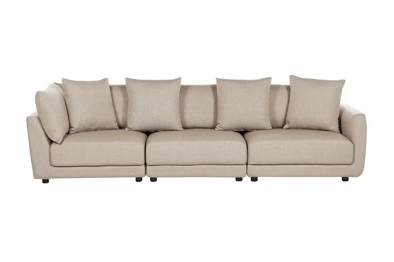 Delisha Soffa 3-sits, Beige/Svart