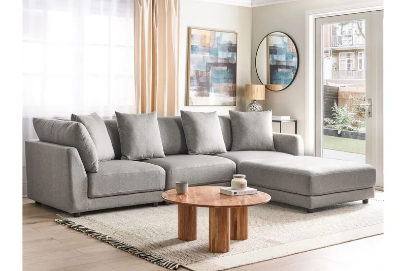 Delisha Soffa 3-sits - Grå/Svart - Möbler - Vardagsrum - Soffor - Skinnsoffor