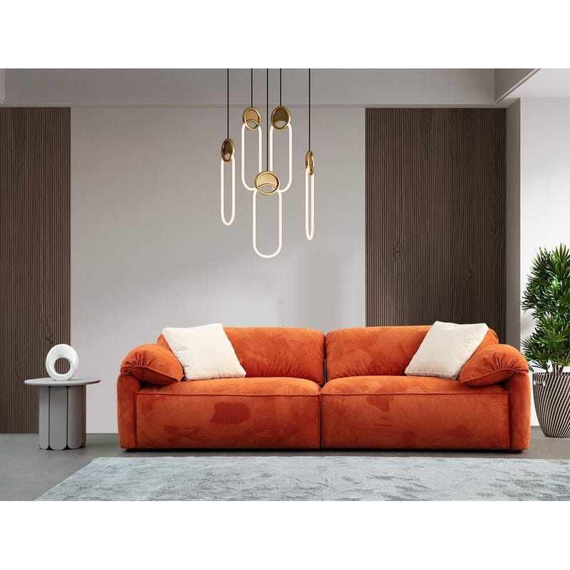 Derebasi 3-sits Soffa - Orange - Möbler - Vardagsrum - Soffor - 3-sits soffor