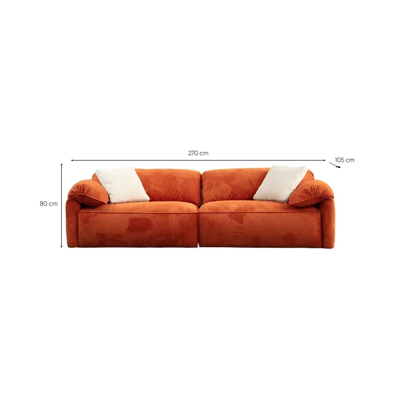 Derebasi 3-sits Soffa - Orange - Möbler - Vardagsrum - Soffor - 3-sits soffor