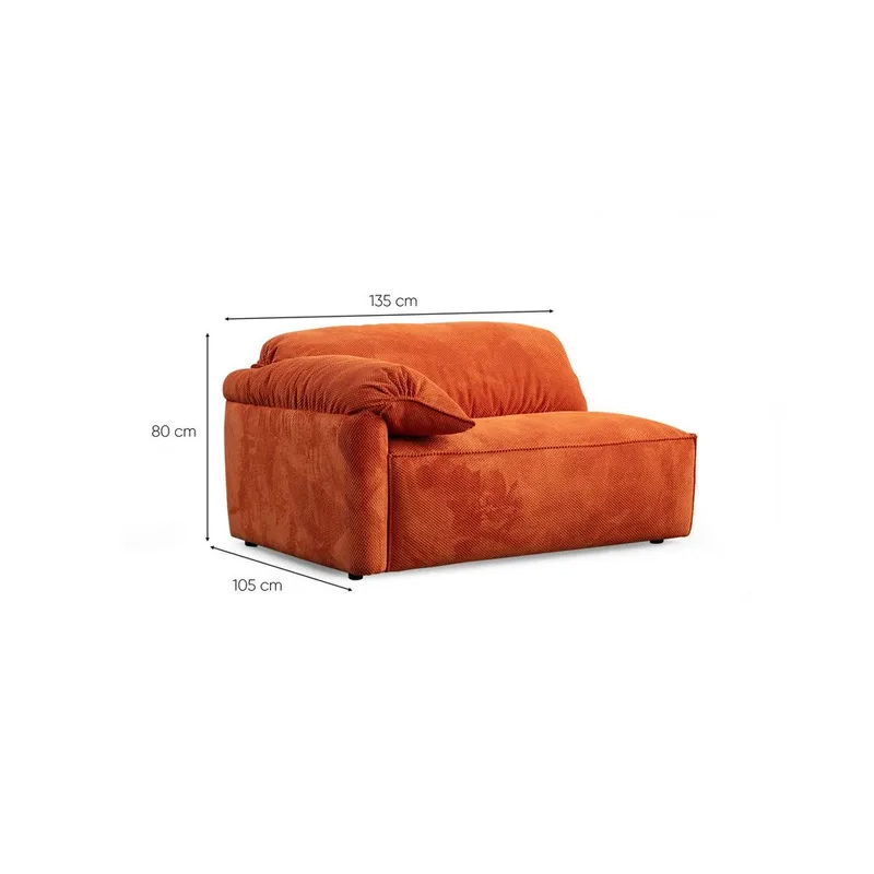 Derebasi 3-sits Soffa - Orange - Möbler - Vardagsrum - Soffor - 3-sits soffor