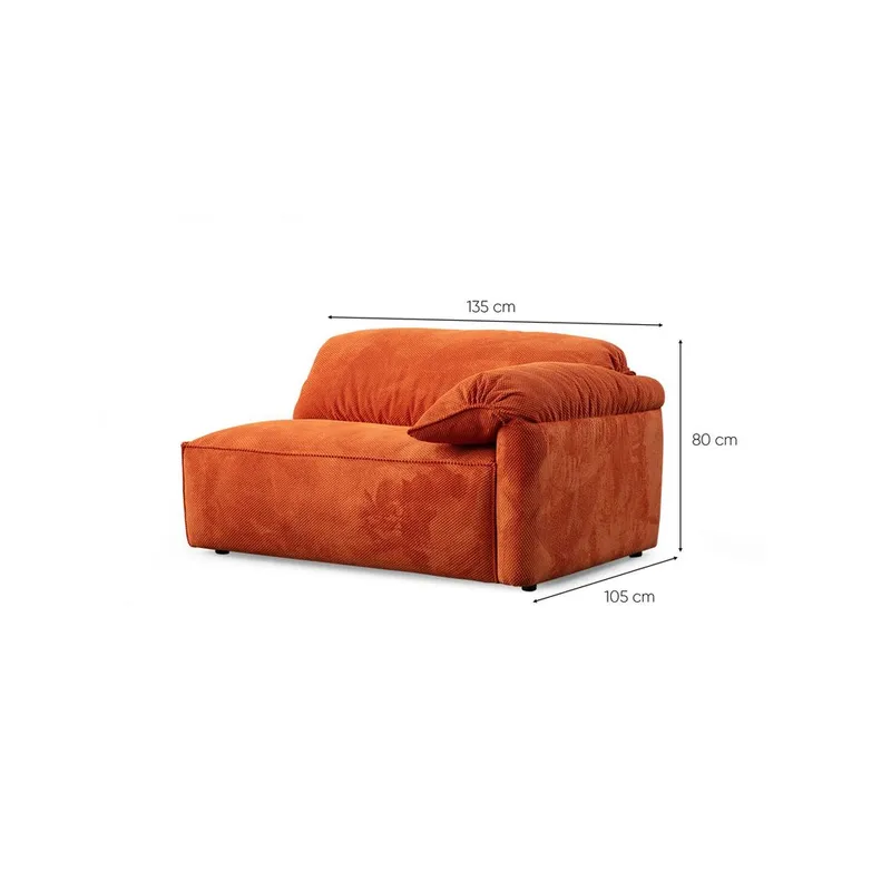 Derebasi 3-sits Soffa - Orange - Möbler - Vardagsrum - Soffor - 3-sits soffor