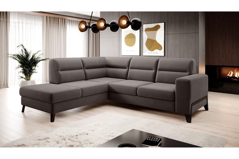 Anglika 4 sits divansoffa med schäslong Vänstervänd i Läder - Beige - Möbler - Vardagsrum - Soffor - Divansoffa & schäslong