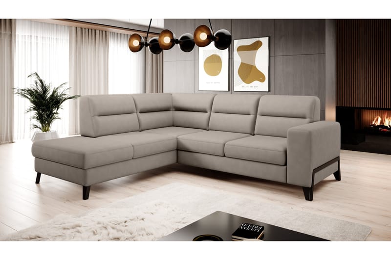 Anglika 4 sits divansoffa med schäslong Vänstervänd i Tyg - Beige - Möbler - Vardagsrum - Soffor - Divansoffa & schäslong