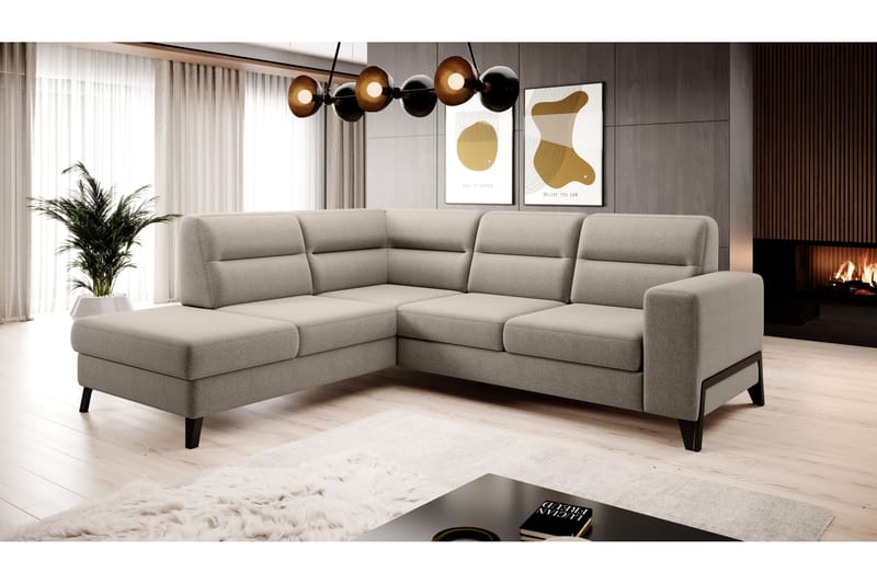 Anglika 4 sits divansoffa med schäslong Vänstervänd i Tyg - Beige - Möbler - Vardagsrum - Soffor - Divansoffa & schäslong