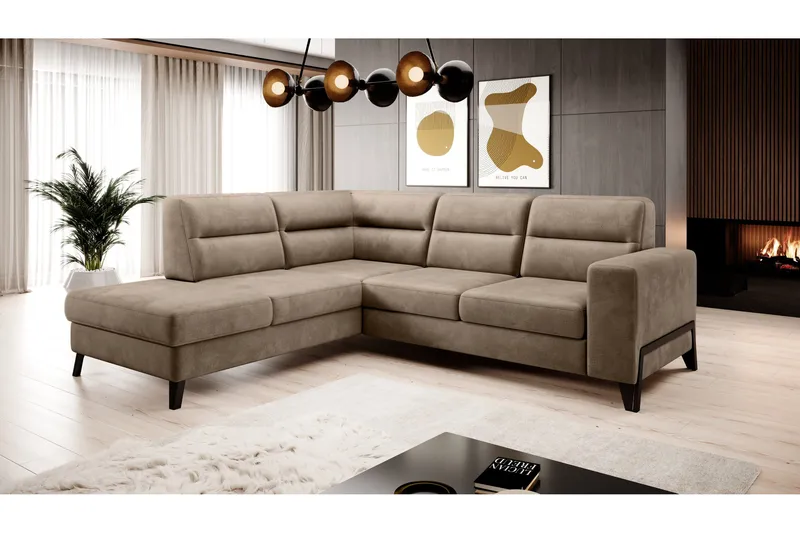 Anglika Soffa m. Schäslong 4-sits - Beige - Möbler - Vardagsrum - Soffor - Divansoffa & schäslong