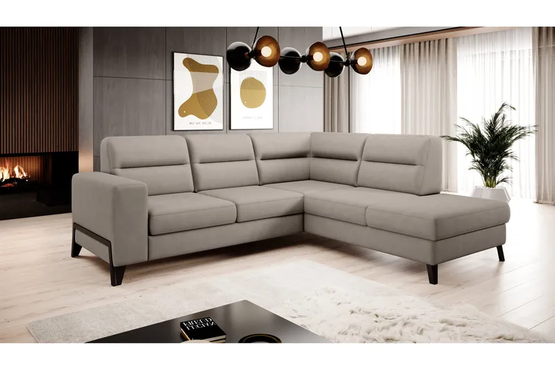 Anglika Soffa m. Schäslong 4-sits - Beige - Möbler - Vardagsrum - Soffor - Divansoffa & schäslong