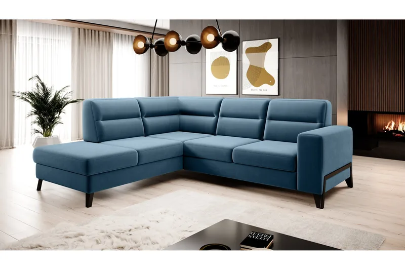 Anglika Soffa m. Schäslong 4-sits - Blå - Möbler - Vardagsrum - Soffor - Divansoffa & schäslong