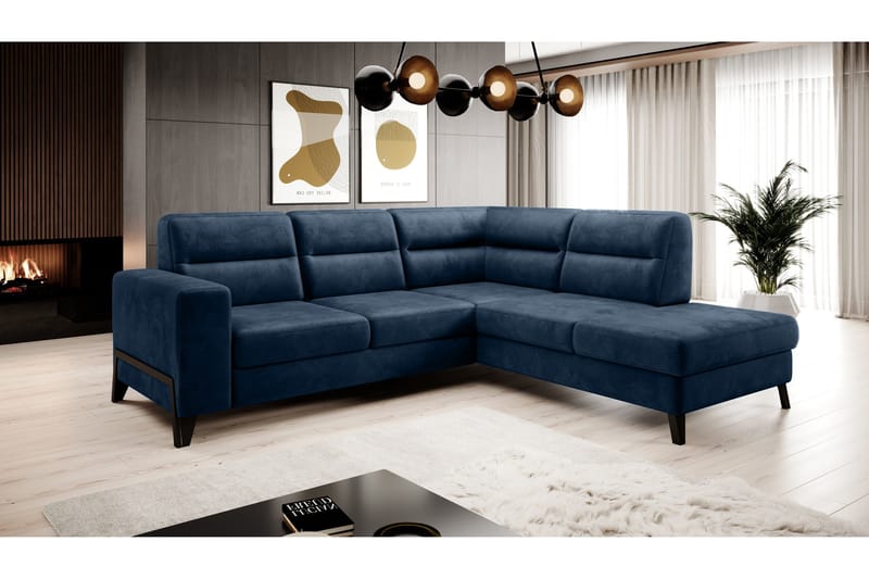 Anglika Soffa m. Schäslong 4-sits - Blå - Möbler - Vardagsrum - Soffor - Divansoffa & schäslong