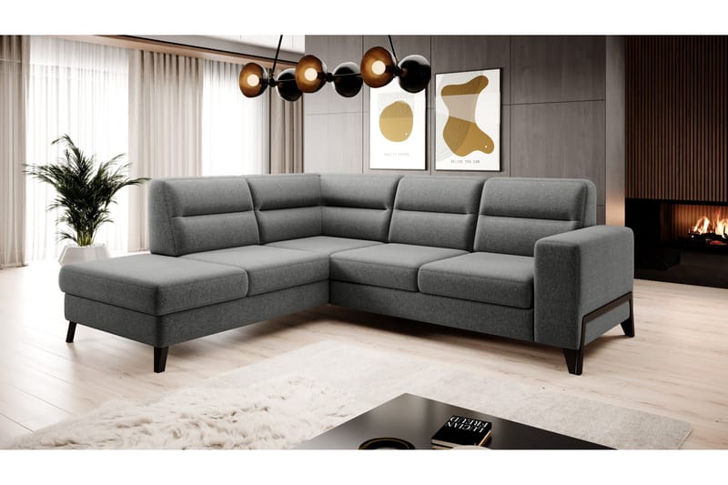 Anglika Soffa m. Schäslong 4-sits - Grå - Möbler - Vardagsrum - Soffor - Divansoffa & schäslong