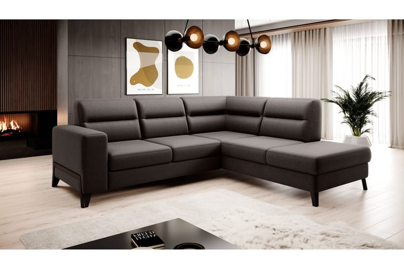 Anglika Soffa m. Schäslong 4-sits - Grå - Möbler - Vardagsrum - Soffor - Divansoffa & schäslong