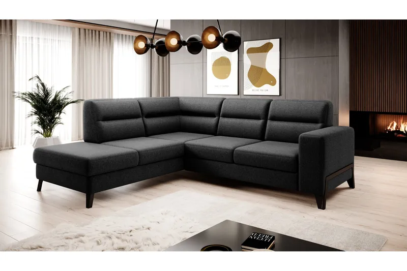 Anglika Soffa m. Schäslong 4-sits - Grå - Möbler - Vardagsrum - Soffor - Divansoffa & schäslong