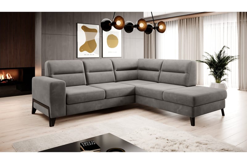 Anglika Soffa m. Schäslong 4-sits - Grå - Möbler - Vardagsrum - Soffor - Divansoffa & schäslong