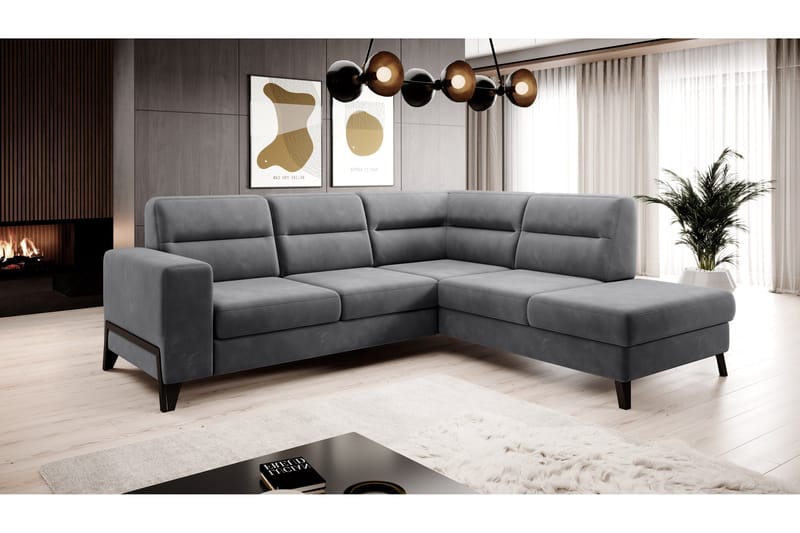 Anglika Soffa m. Schäslong 4-sits - Grå - Möbler - Vardagsrum - Soffor - Divansoffa & schäslong